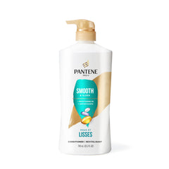 Label close-up on Pantene showing paraben-free and antioxidant claims