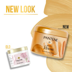 Pantene 6.4 oz jar next to hand for size comparison and travel-friendly benefit