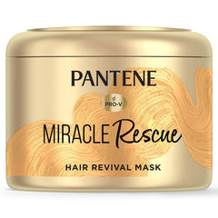 Pantene jar front view showing Miracle Rescue label and restorative benefit