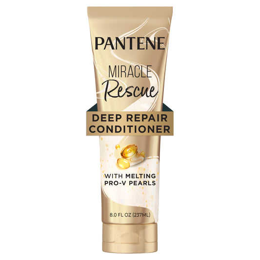 Pantene bottle front view showing product and benefit of visible repair