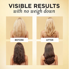 Pantene Miracle Rescue texture on hand showing lightweight formula for no weigh-down
