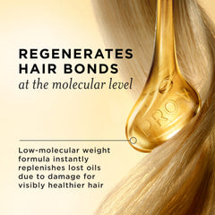 Pantene oil texture on hand highlighting fast absorption and lightweight feel