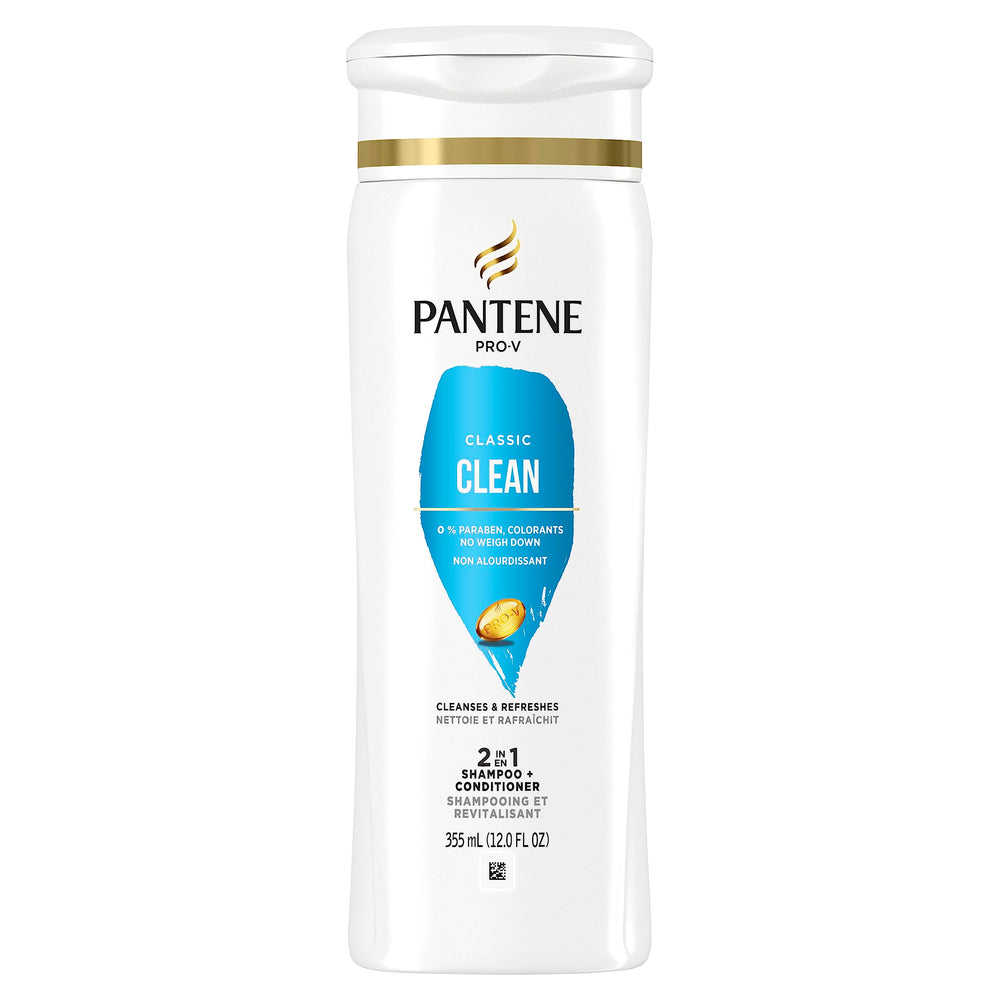 Pantene back label with usage directions and ingredient details displayed