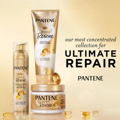Hand-held scale view of Pantene 3.38 oz bottle for travel-friendly benefit