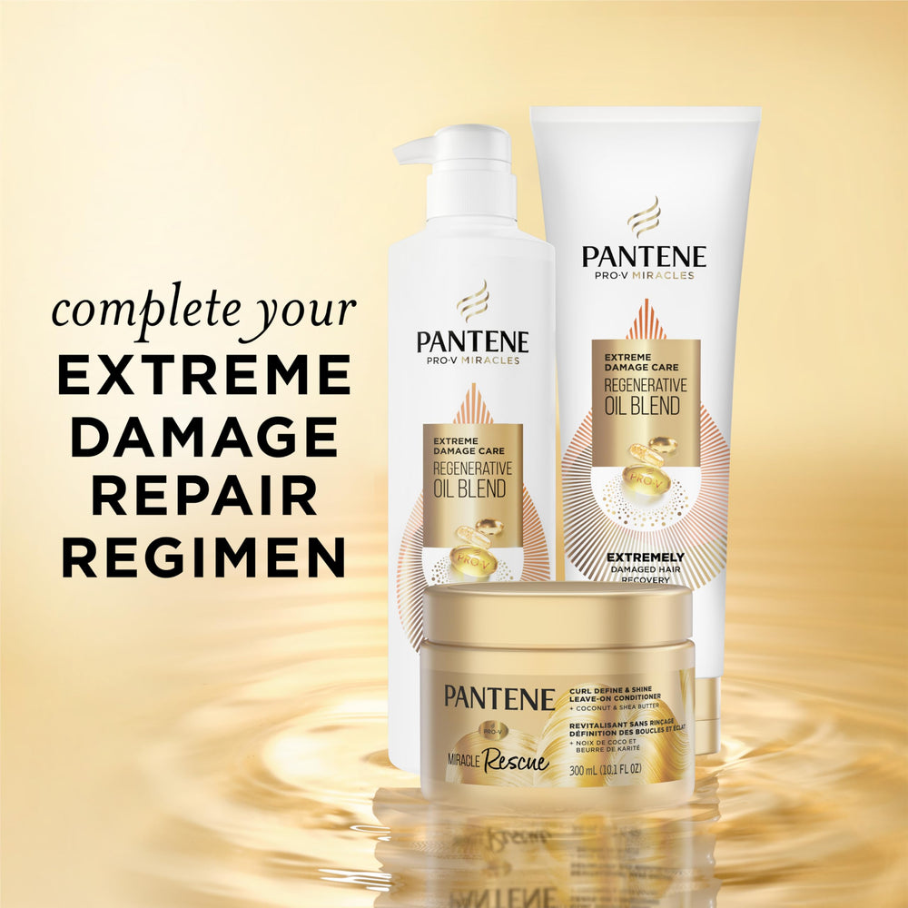 Pantene bottle in hand to show 10.1 fl oz scale for travel and home use