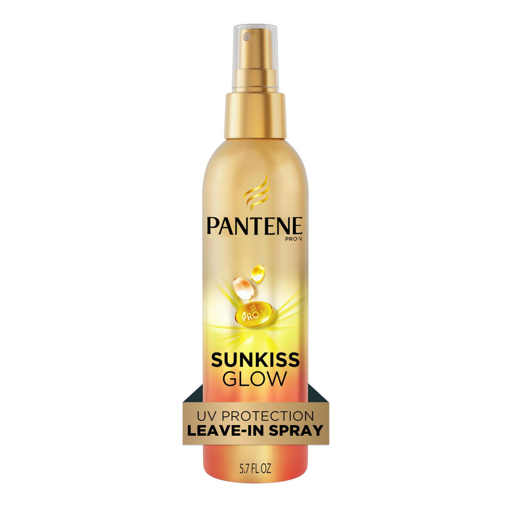 Pantene Sunkiss Glow front packaging showing bottle benefits and size