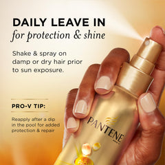 Pantene Sunkiss Glow before and after hair shine and repair