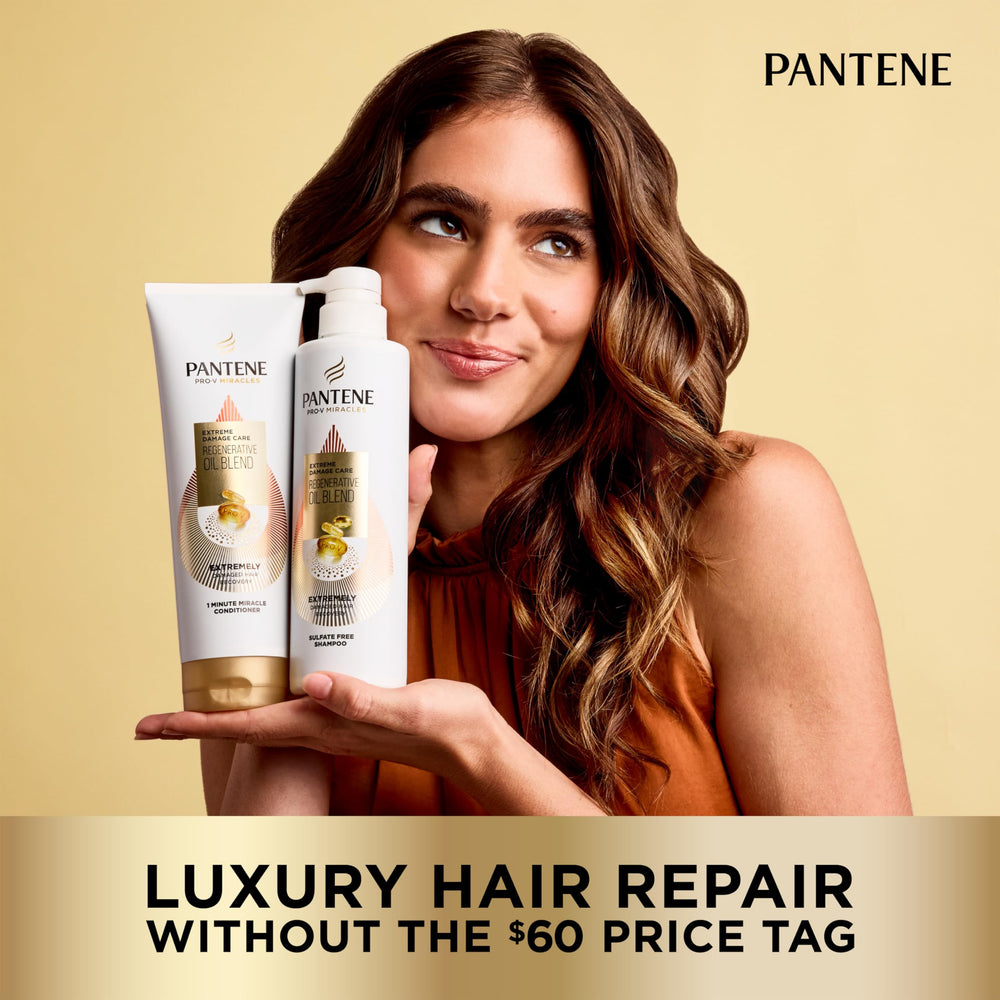 Pantene before and after hair texture comparison illustrating smoother, softer strands