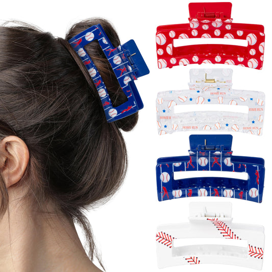 PANTIDE front view of four baseball clips showing colors and shape, easy styling benefit