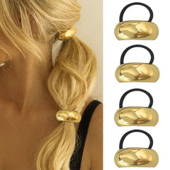 papasgix gold cuff front packaging showing set of 24 hair ties and neat presentation
