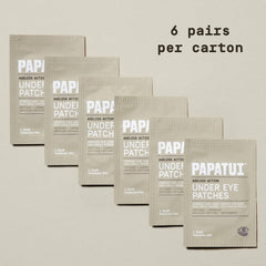 PAPATUI patches on bathroom counter in morning routine