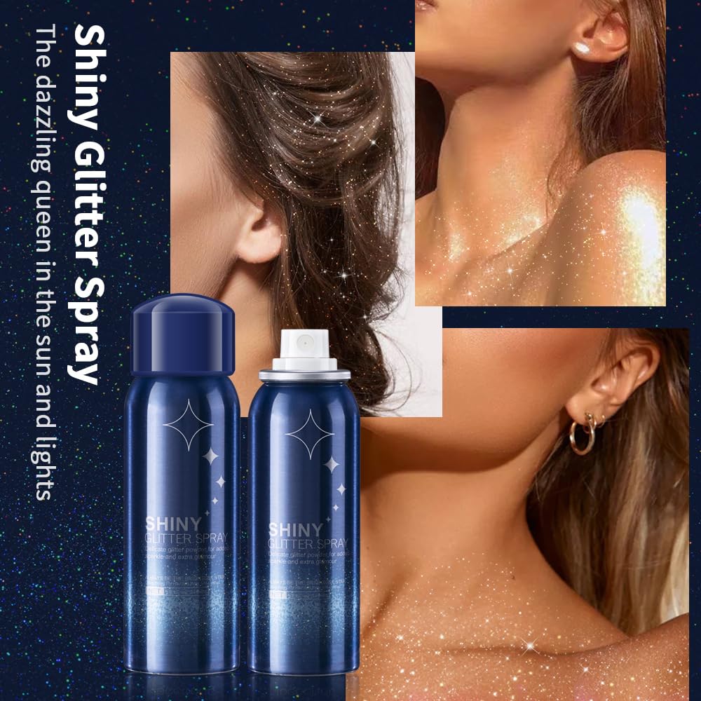 PAQIMAN spray on arm revealing fine glitter and glow