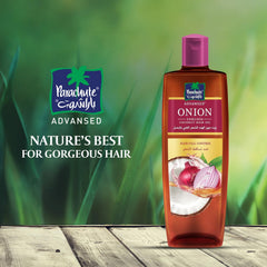 Parachute Advansed oil applied to hair demonstrating nourishment and reduced frizz