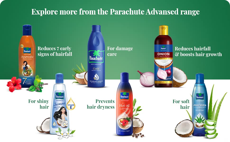 Parachute Advansed bottle next to a ruler showing real size and travel-friendly benefit