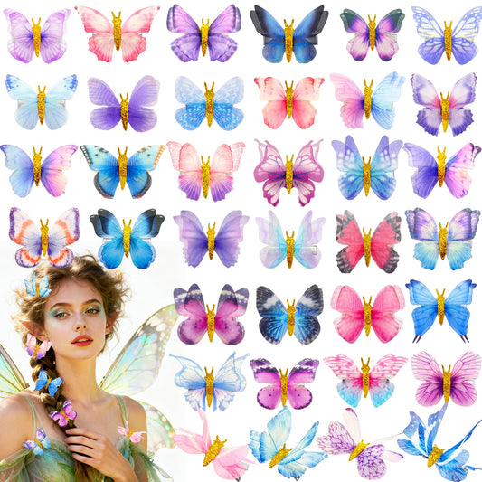 Paradi star front packaging showing 36 colorful butterfly clips, quick styling
