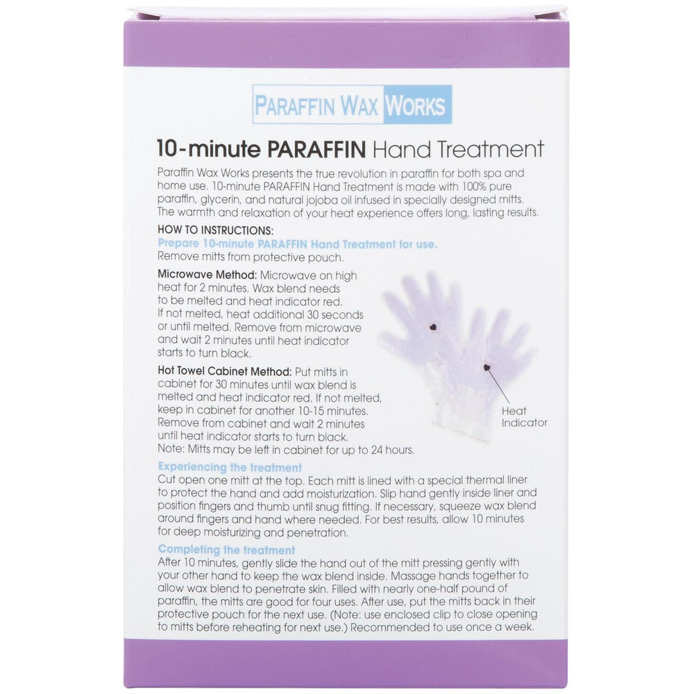Paraffin Wax Works lavender glove close-up highlighting infused oils for soft skin