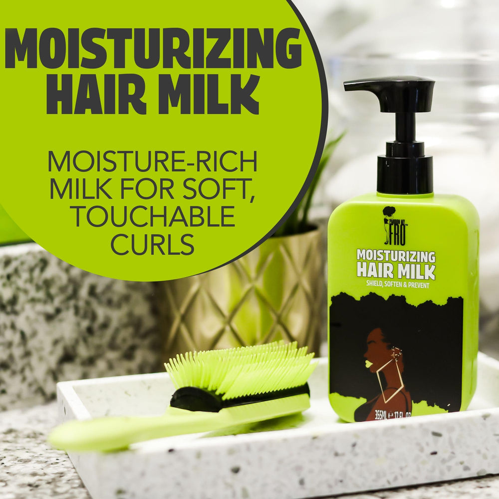 Pardon My Fro being applied to wet curls demonstrating instant hydration benefit