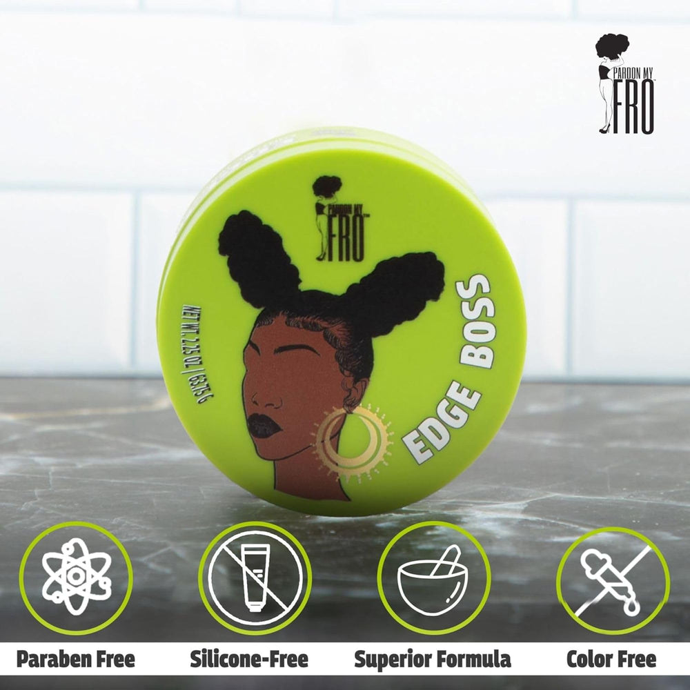 Pardon My Fro gel being applied with a brush for precise control benefit