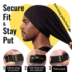 PARISBELLA cap stretched to show internal volume fits braids benefit