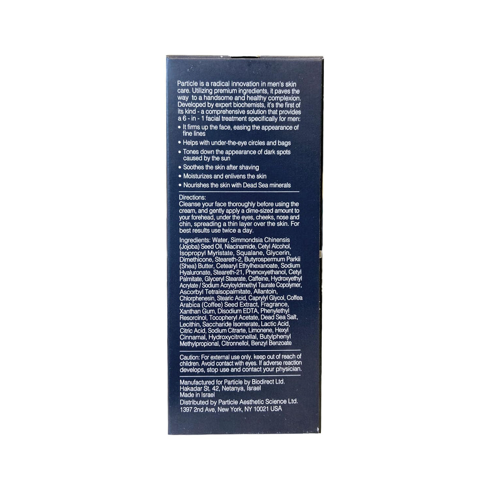 Particle after shave application displaying soothing finish and comfortable skin feel