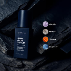 Particle serum texture closeup showing lightweight formula for quick absorption benefit