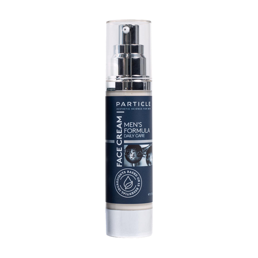 Particle travel gym bag shot showing portable moisturizer for on-the-go grooming