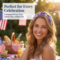 PARTY TELLER headband worn at parade demonstrating secure fit and celebratory flair
