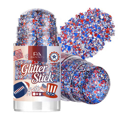PASNOWFU front packaging showing patriotic glitter stick, bold finish