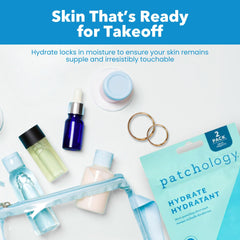 Patchology after-use skin close-up showing visible plumpness
