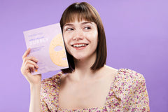 Patchology ingredient display with orange and resveratrol highlighting brightening