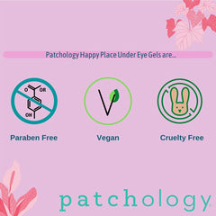 Patchology Happy Place size comparison with coin illustrating compact, travel-ready design