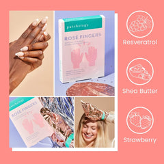 Patchology serum texture on fingers, demonstrates rich shea butter moisture