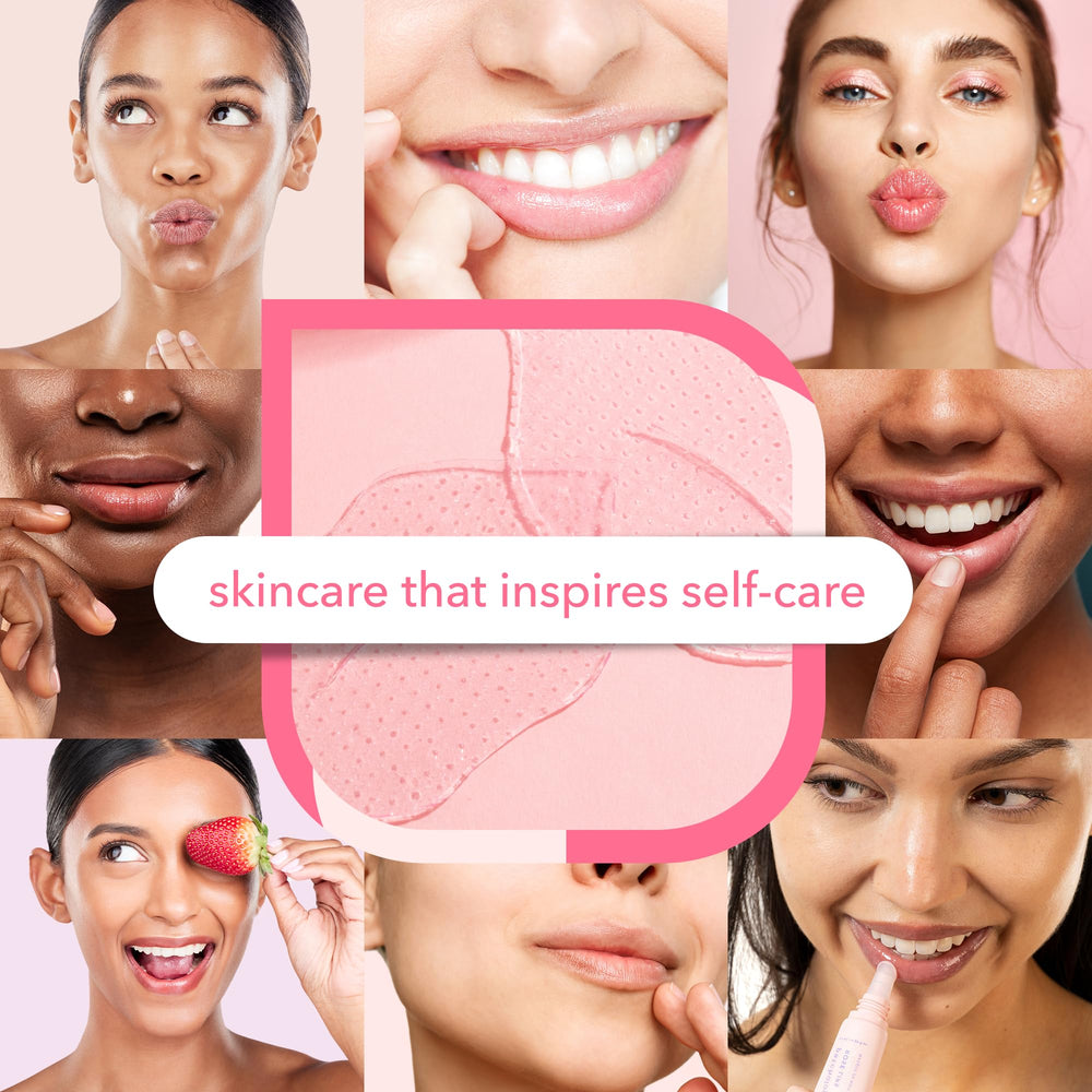 Patchology Rosé Lip Sleeping Mask on nightstand suggesting overnight restorative routine