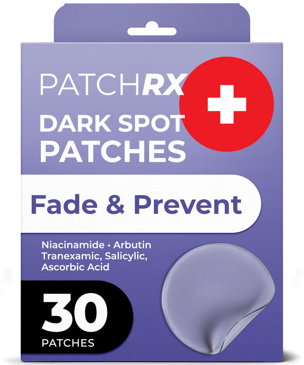 PatchRx front packaging showing 30-pack protecting dark spots