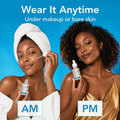 PatchRx on bathroom counter with brush and towel benefit: integrates into daily skincare routine