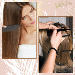 Patelai hair rings and small parts arranged for quick selection and finishing braids