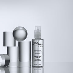 Paul Mitchell applied to damp hair aiding faster drying and smoother styling