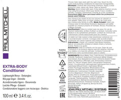 Paul Mitchell product label highlighting PCR packaging and recyclability