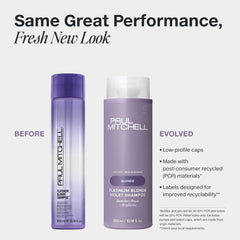 Paul Mitchell back label with ingredients and recyclable packaging information benefit clarity