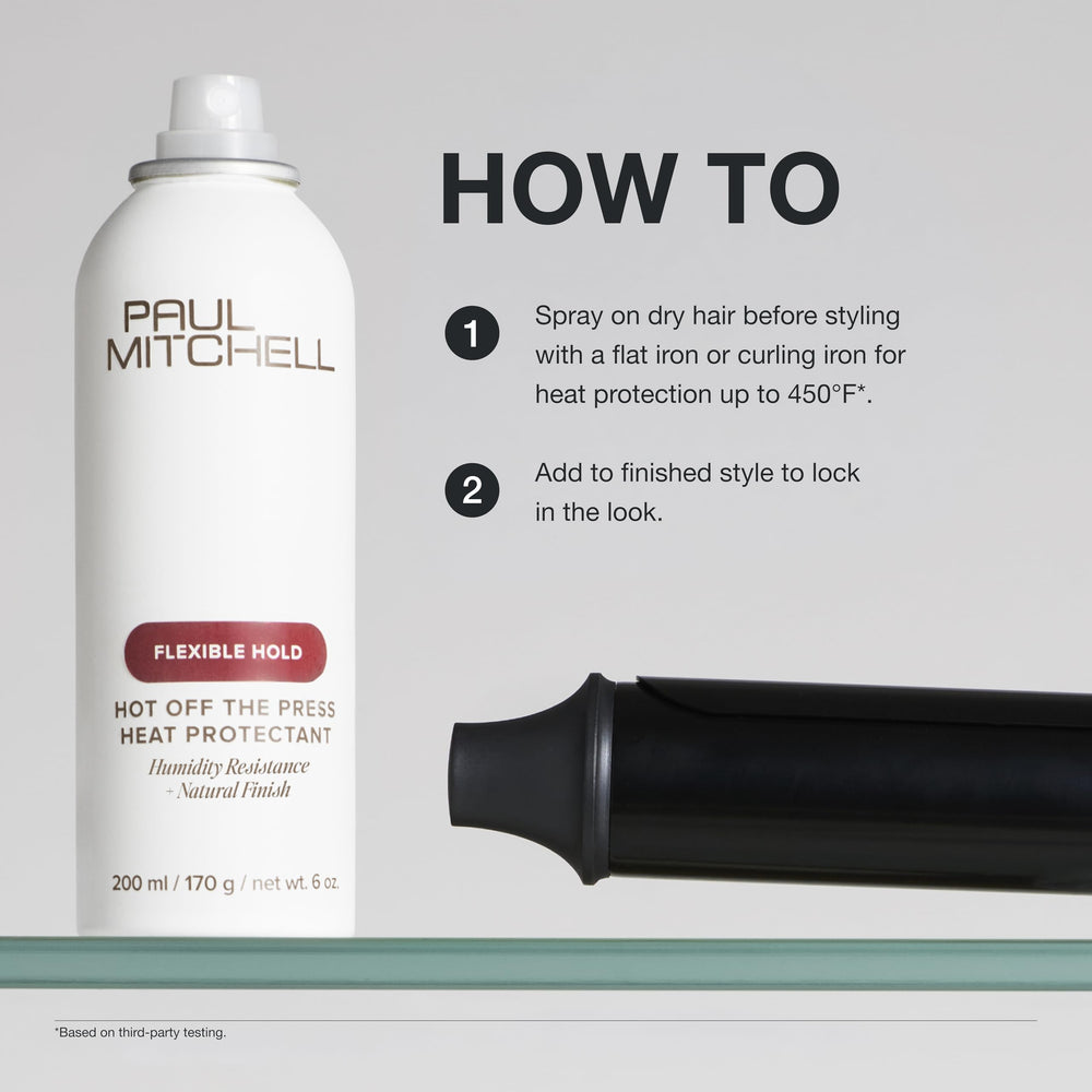 Product with citrus and floral props highlighting Paul Mitchell fragrance