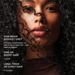 Before-and-after humidity demo illustrating Paul Mitchell serum smoothing frizz in damp weather