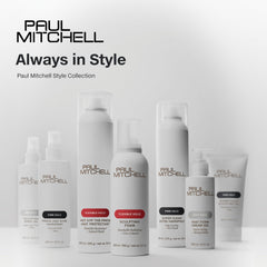 Styling demonstration with Paul Mitchell lotion adding texture and shine during blow-dry
