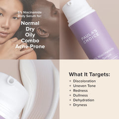 Paula's Choice applied to chest and décolleté showing smoother, even-looking skin
