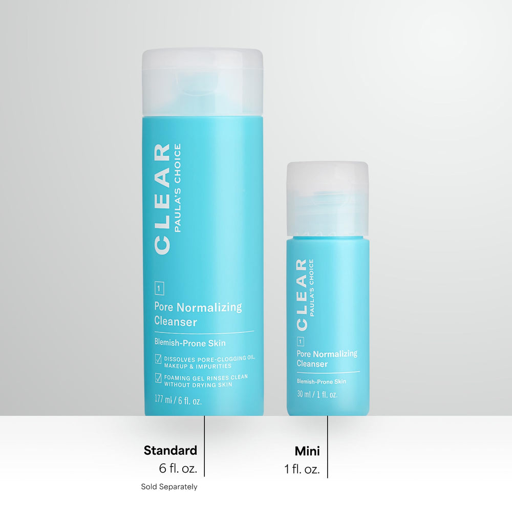 Paula's Choice before and after skin texture demo showing reduced congestion