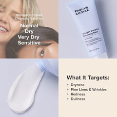 Paula's Choice emulsified balm with water illustrating how it rinses clean without residue
