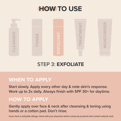 Paula's Choice bottle staged in bathroom routine illustrating easy use