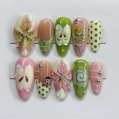 PBPCGBW front packaging showing 24-piece Y2K press-on nail set, clear gift-ready presentation and variety