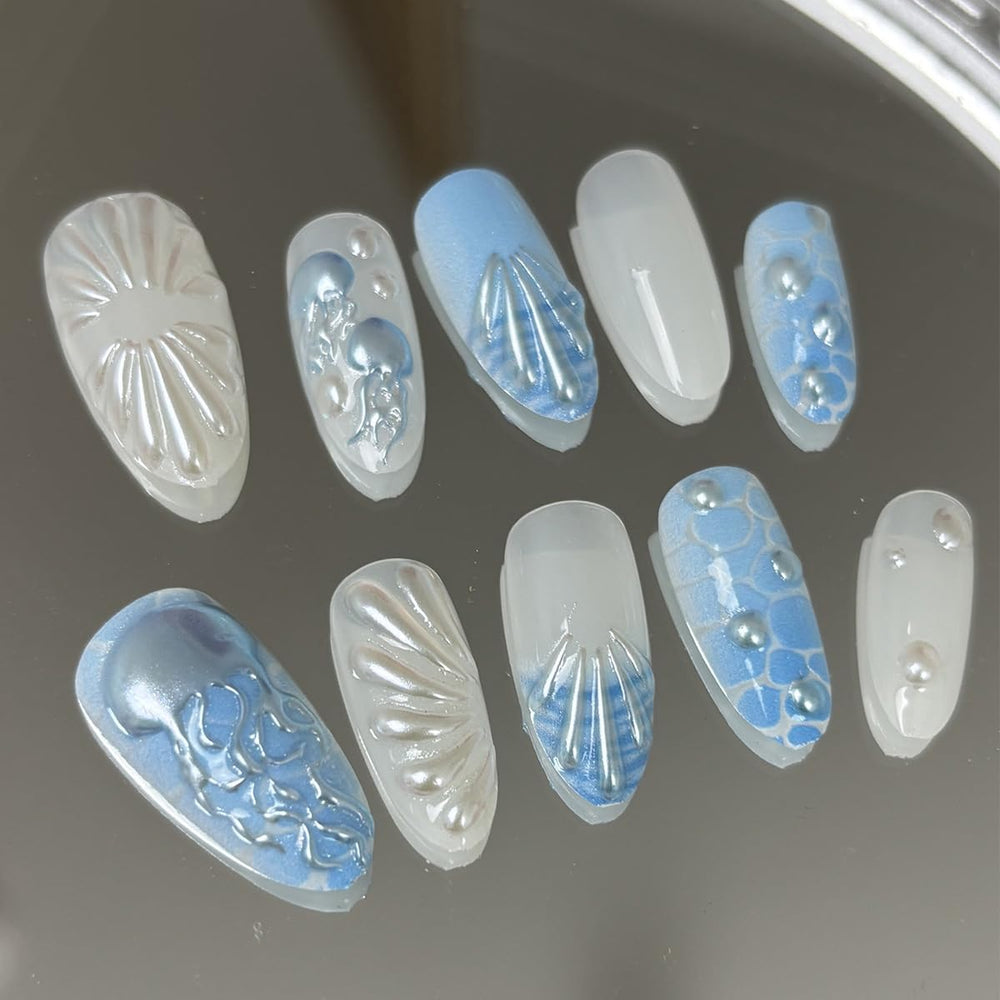 PBPCGBW hand wearing nail to show size and realistic fit benefit