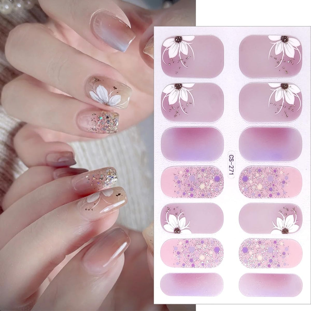 PBPCGBW styled manicure at wedding showing floral stickers creating polished look