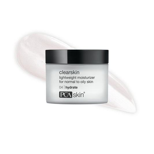 PCA SKIN jar front view showing lightweight moisturizer and clean packaging benefit